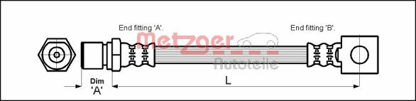 Bromsslang, Höger fram, Vänster fram Bromsslang, Höger fram, Vänster fram