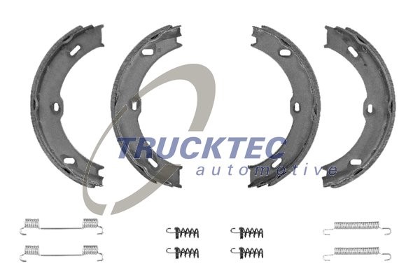 Bromsbackar, sats, parkeringsbroms, Bakaxel, båda sidor Trucktec  TRUCKTEC AUTOMOTIVE