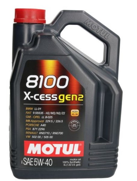 Motorolja Motul 8100 X-Cess Gen2 5W-40 MOTUL