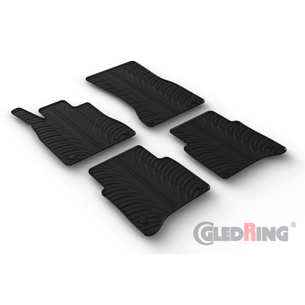 Gummimatta kupé Mercedes S-Class V223 LWB, Fram och bak Gledring  GledRing