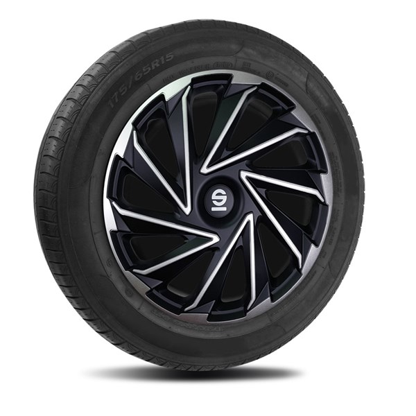 Hjulsidor/ Navkapslar, Universal Sparco SP 1480SVBK Hjulsidor/ Navkapslar, Universal Sparco SP 1480SVBK