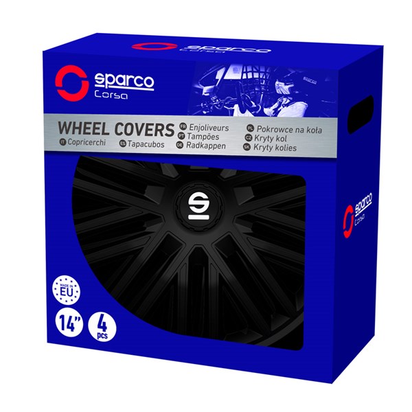 Hjulsidor/ Navkapslar, Universal Sparco SP 1485BK Hjulsidor/ Navkapslar, Universal Sparco SP 1485BK