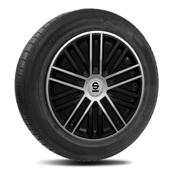 Hjulsidor/ Navkapslar, Universal Sparco SP 1485BKSV Hjulsidor/ Navkapslar, Universal Sparco SP 1485BKSV