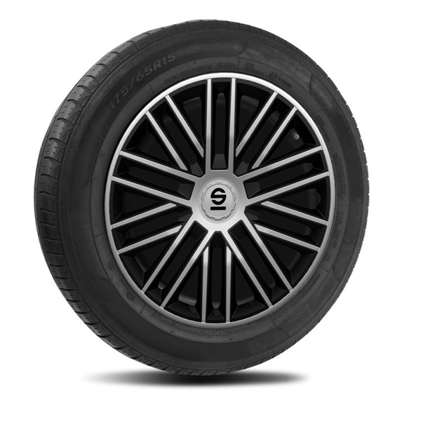 Hjulsidor/ Navkapslar, Universal Sparco SP 1485SVBK Hjulsidor/ Navkapslar, Universal Sparco SP 1485SVBK
