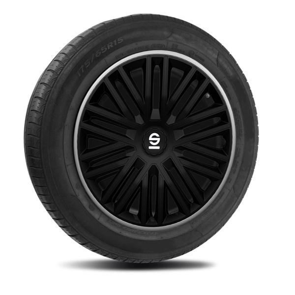 Hjulsidor/ Navkapslar, Universal Sparco SP 1585BKGR Hjulsidor/ Navkapslar, Universal Sparco SP 1585BKGR