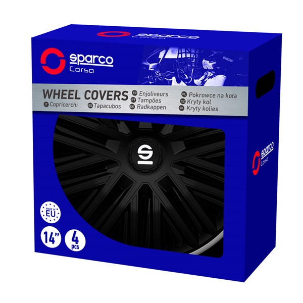 Hjulsidor/ Navkapslar, Universal Sparco SP 1585BKGR Hjulsidor/ Navkapslar, Universal Sparco SP 1585BKGR