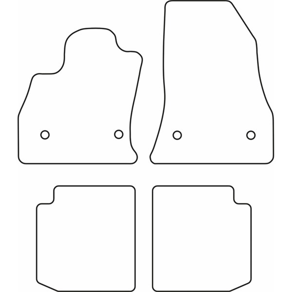 Textilmatta, kupé, Fram och bak Autostyle TM FI548V AutoStyle