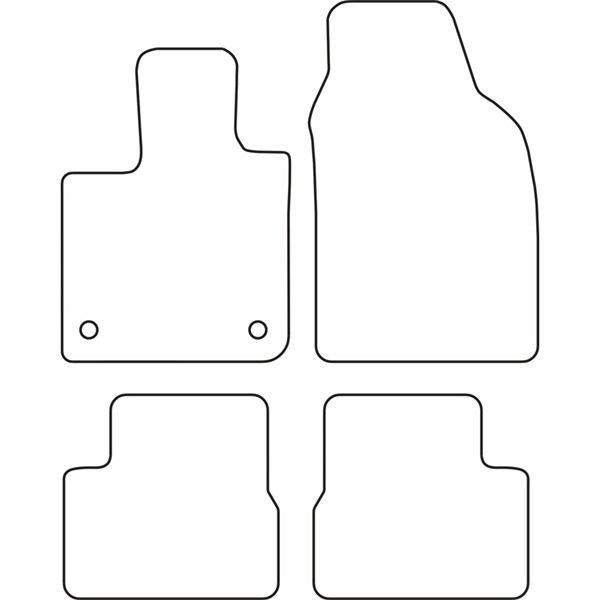 Textilmatta, kupé, Fram och bak Autostyle TM FI549V AutoStyle