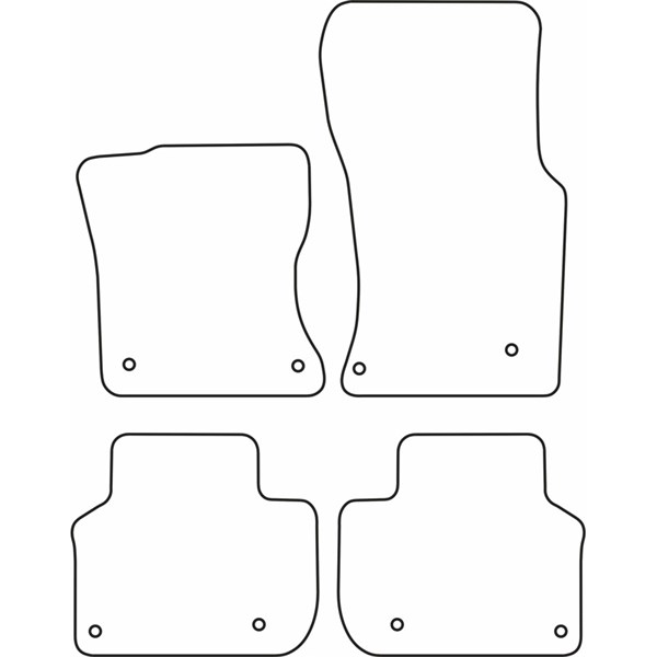 Textilmatta, kupé, Fram och bak Autostyle TM JA508V AutoStyle
