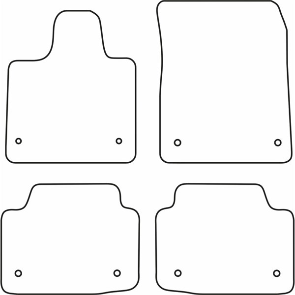 Textilmatta, kupé, Fram och bak Autostyle TM JA509V AutoStyle