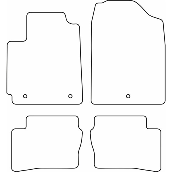 Textilmatta, kupé, Fram och bak Autostyle TM KI543V AutoStyle