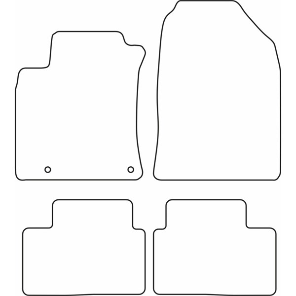 Textilmatta, kupé, Fram och bak Autostyle TM KI546V AutoStyle