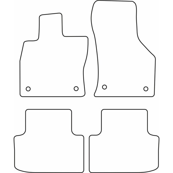 Textilmatta, kupé, Fram och bak Autostyle TM SK523V AutoStyle