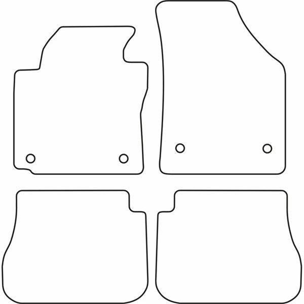Textilmatta, kupé, Fram och bak Autostyle TM VW569V AutoStyle