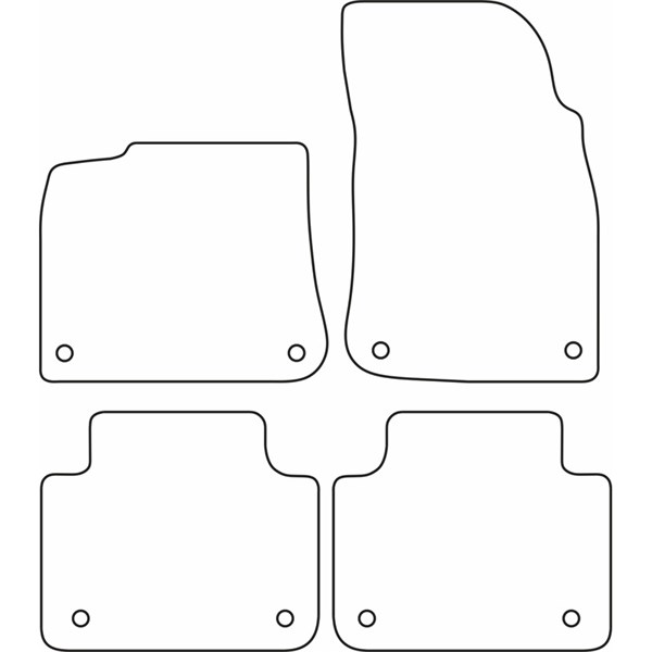 Textilmatta, kupé, Fram och bak Autostyle TM VW570V AutoStyle