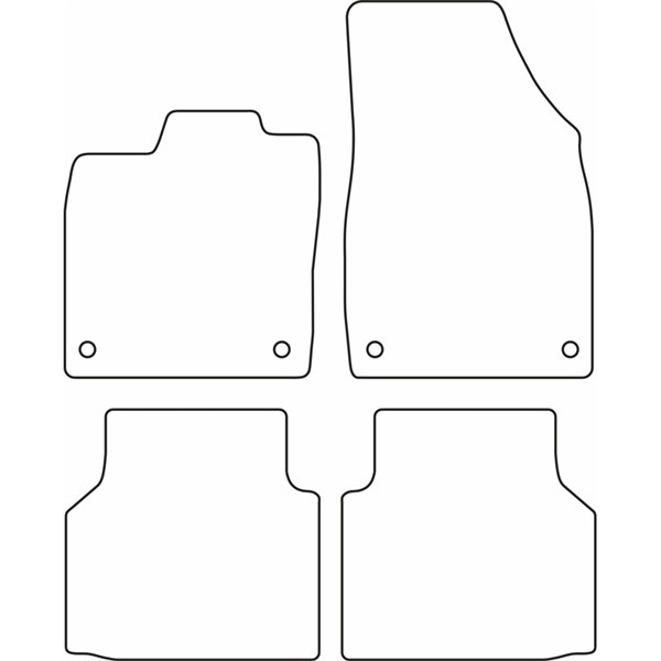 Textilmatta, kupé, Fram och bak Autostyle TM VW577V AutoStyle