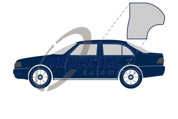 Dörrtätning, Vänster bak Trucktec automotive 02.53.029 TRUCKTEC AUTOMOTIVE