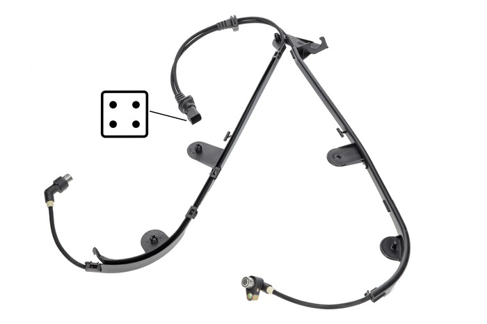 ABS-givare, Sensor, hjulvarvtal, Bakaxel, Bakaxel, båda sidor Aic AIC