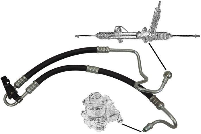 Hydraulikslang, styrsystem, Från hydraulpump till styrväxel Aic 5 AIC