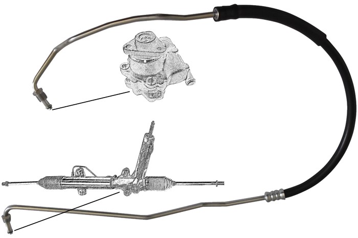 Hydraulikslang, styrsystem, Från hydraulpump till styrväxel Aic 5 AIC