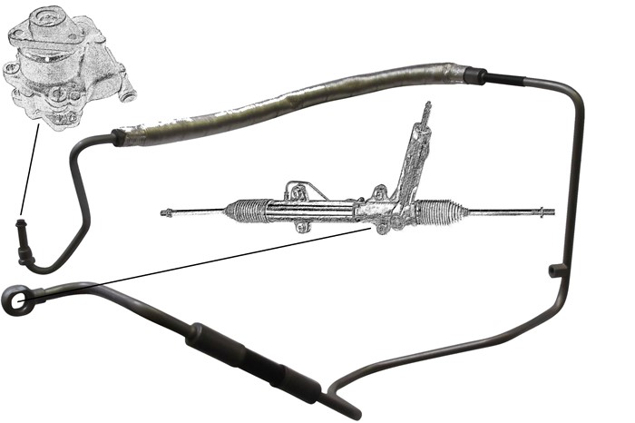 Hydraulikslang, styrsystem, Från hydraulpump till styrväxel Aic 5 AIC
