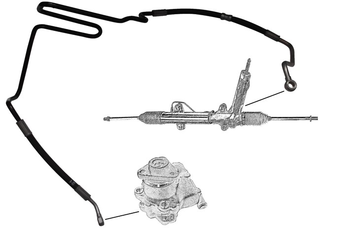 Hydraulikslang, styrsystem, Från hydraulpump till styrväxel Aic 5 AIC