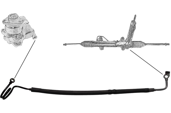 Hydraulikslang, styrsystem, Från hydraulpump till styrväxel Aic 5 AIC