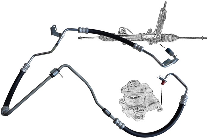 Hydraulikslang, styrsystem, Från hydraulpump till styrväxel AIC