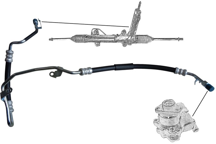 Hydraulikslang, styrsystem, Från hydraulpump till styrväxel Aic 5 AIC