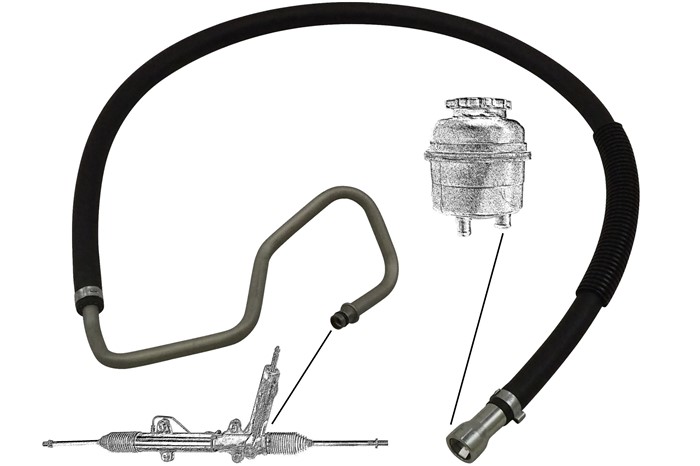 Hydraulikslang, styrsystem, Från styrväxel till kylrör Aic 57174 AIC