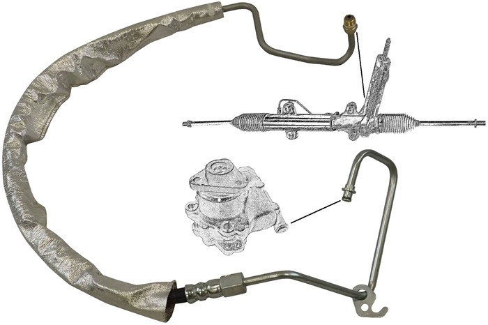 Hydraulikslang, styrsystem, Från hydraulpump till styrväxel Aic 5 AIC