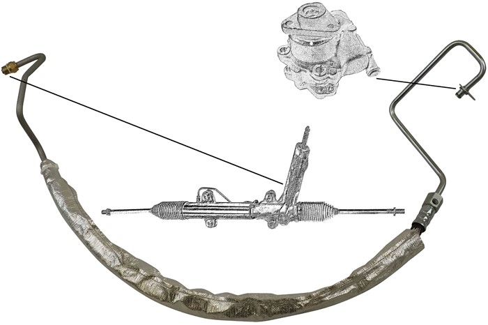 Hydraulikslang, styrsystem, Från hydraulpump till styrväxel Aic 5 AIC