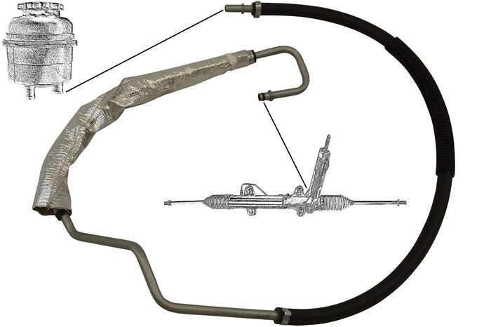 Hydraulikslang, styrsystem, Från styrväxel till kylrör Aic 57179 AIC Hydraulikslang, styrsystem, Från styrväxel till kylrör Aic 57179 AIC