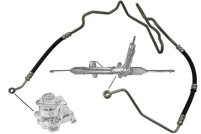 Hydraulikslang, styrsystem, Från hydraulpump till styrväxel Aic 5 AIC