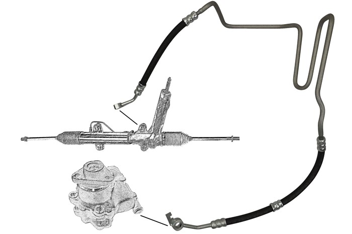 Hydraulikslang, styrsystem, Från hydraulpump till styrväxel Aic 5 AIC