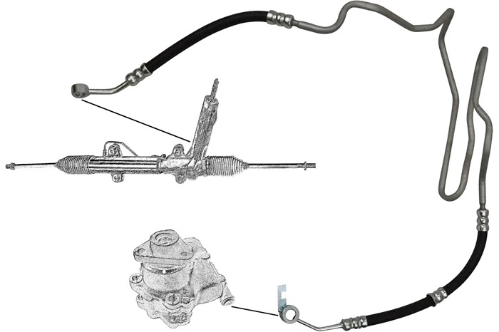 Hydraulikslang, styrsystem, Från hydraulpump till styrväxel Aic 5 AIC