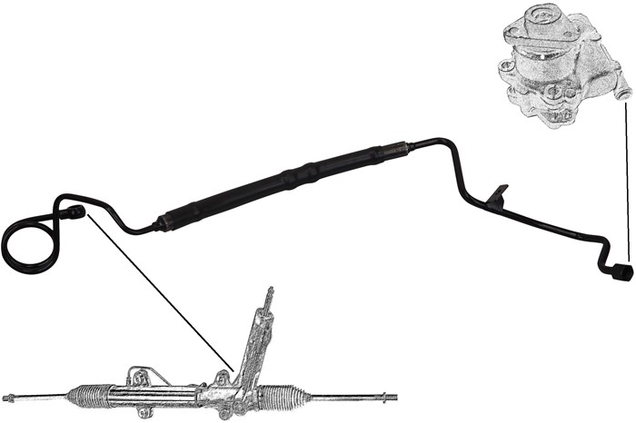 Hydraulikslang, styrsystem, Från hydraulpump till styrväxel Aic 5 AIC