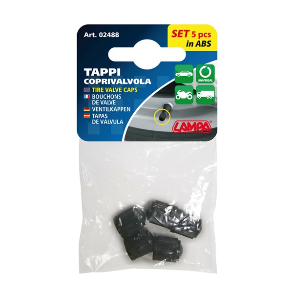 Lock, däckventil 5 pcs set, Universal Lampa