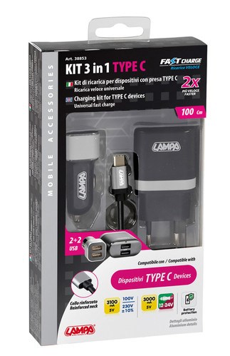 3 in 1 Usb-laddare - 12/24v + 230v, Universal Lampa 979938853 Lampa 3 in 1 Usb-laddare - 12/24v + 230v, Universal Lampa 979938853 Lampa