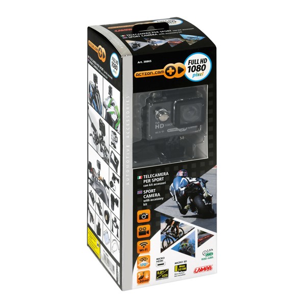 Action Plus Sport kamera 1080p Wi-fi  Med tillbehör Lampa 9799388 Lampa