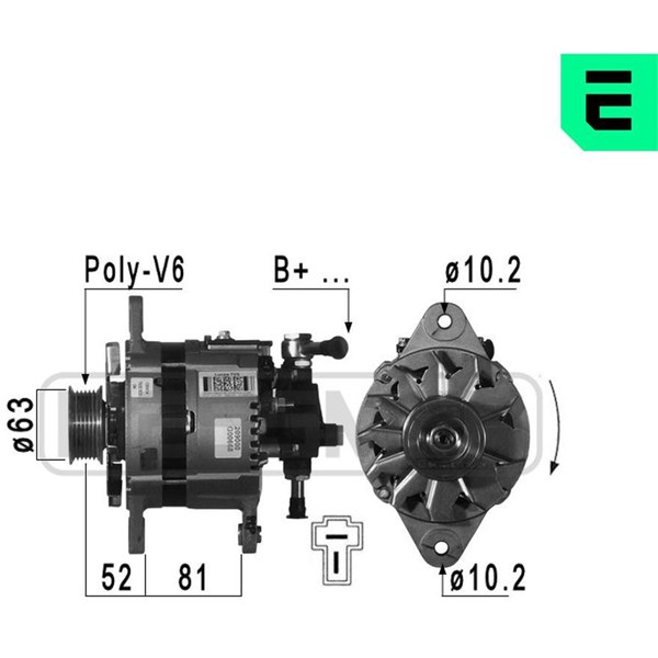 Generator 14V 135A Era oem Oem 209000 ERA OEM