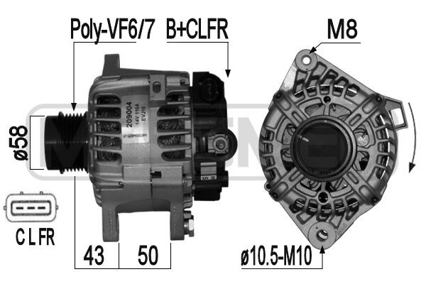 Generator 14V 110A