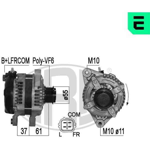 Generator 14V 150A Era oem Oem 209015 ERA OEM