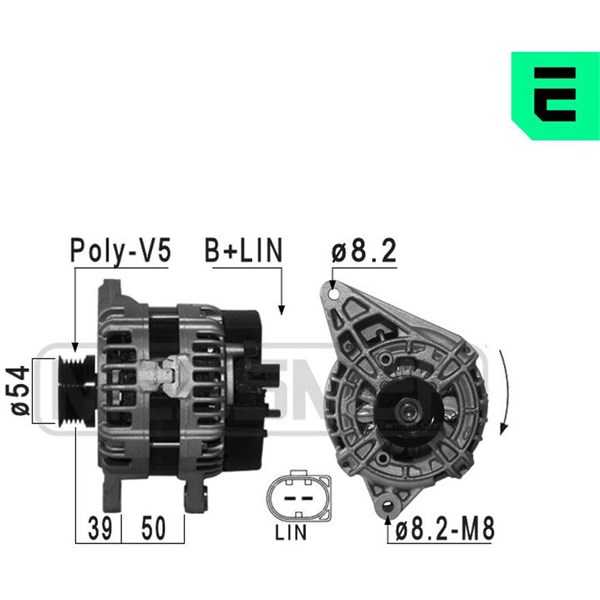 Generator 14V 150A Era oem Oem 209033 ERA OEM