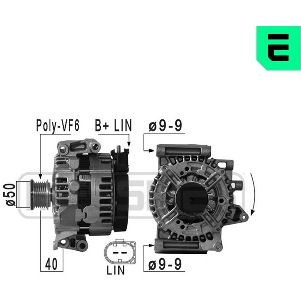 Generator 14V 180A Era oem Oem 209037 ERA OEM