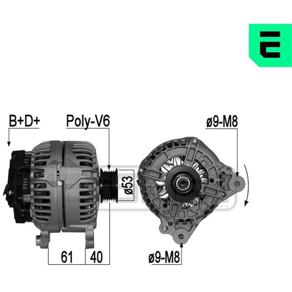 Generator 14V 120A Era oem Oem 209069 ERA OEM