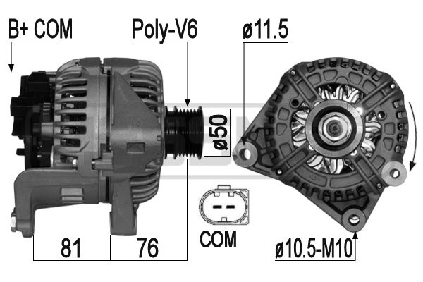 Generator 14V 120A