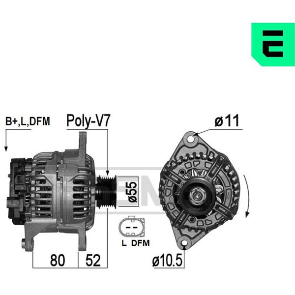 Generator 14V 150A Era oem Oem 209085 ERA OEM