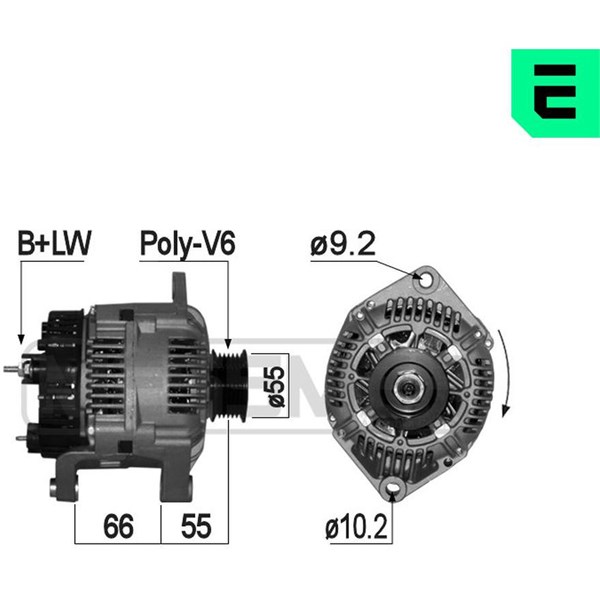 Generator 14V 120A Era oem Oem 209139 ERA OEM