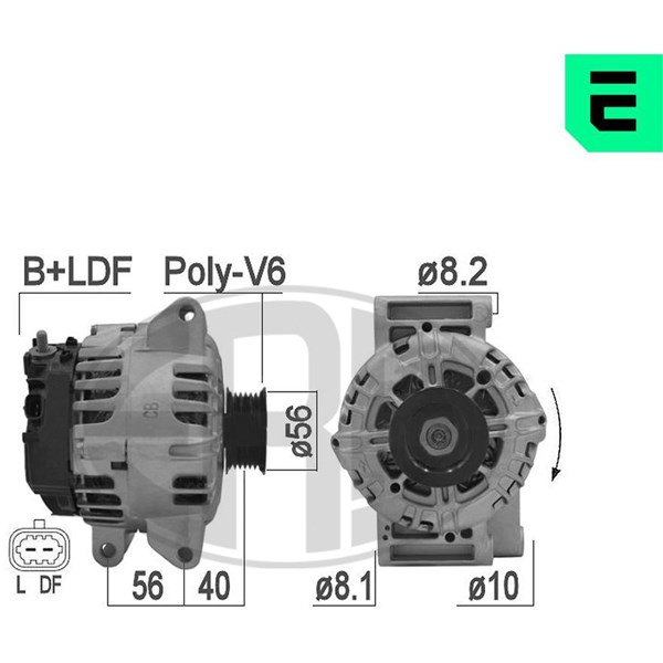 Generator 14V 120A Era oem Oem 209147 ERA OEM